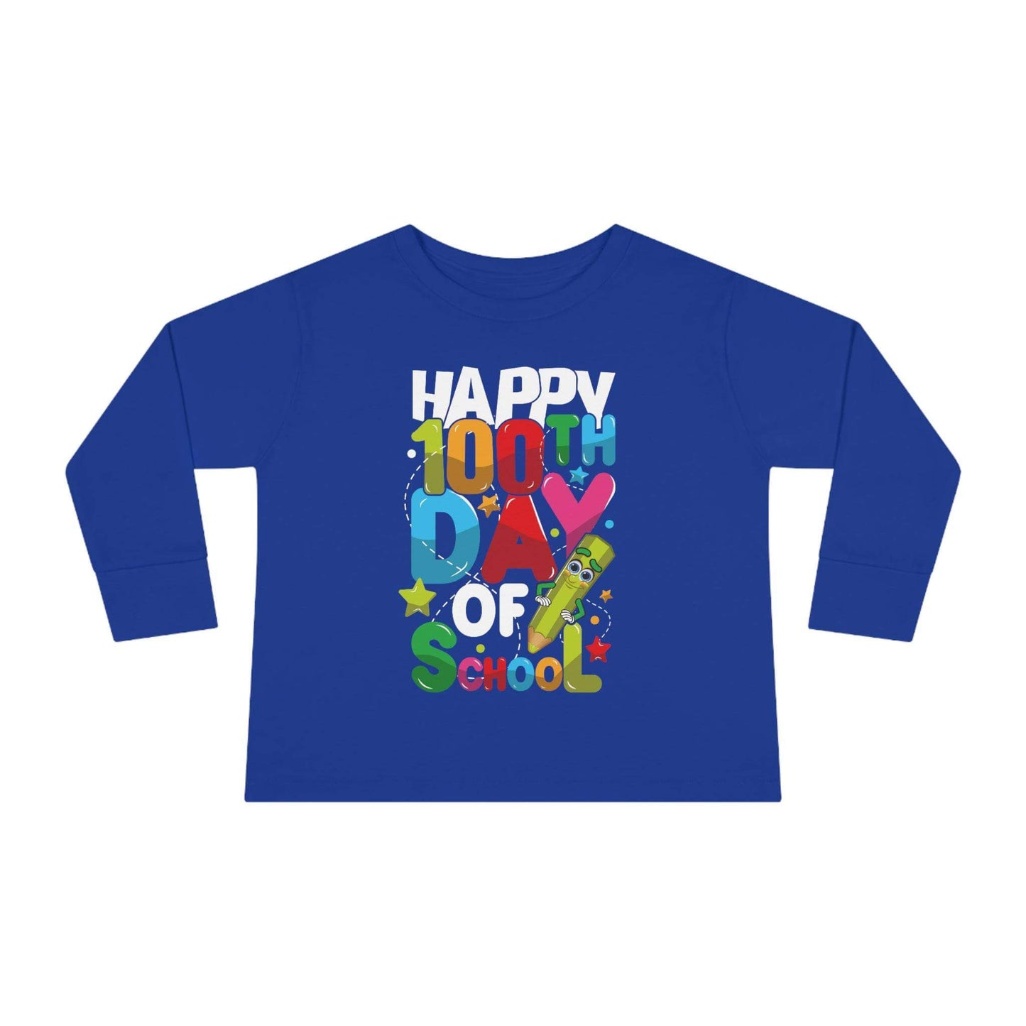 100th Day Of School, Toddler Long Sleeve Tee | Best Deals & Free Shipping | Best Deals & Free Shipping | Best Deals & Free Shipping, Brand63
