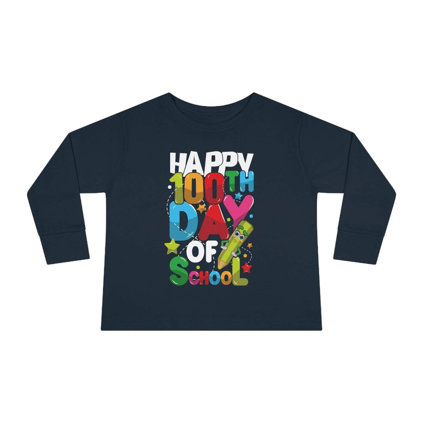 100th Day Of School, Toddler Long Sleeve Tee | Best Deals & Free Shipping | Best Deals & Free Shipping | Best Deals & Free Shipping, Brand63
