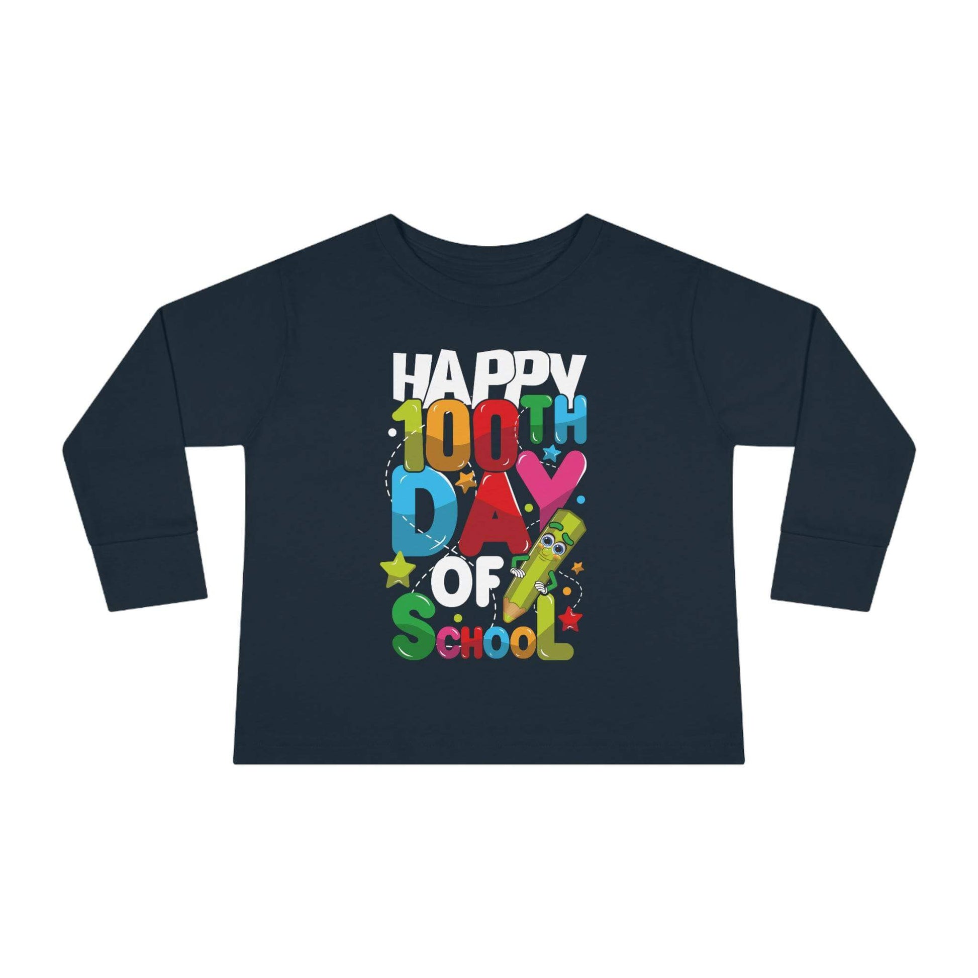 100th Day Of School, Toddler Long Sleeve Tee | Best Deals & Free Shipping | Best Deals & Free Shipping | Best Deals & Free Shipping, Brand63