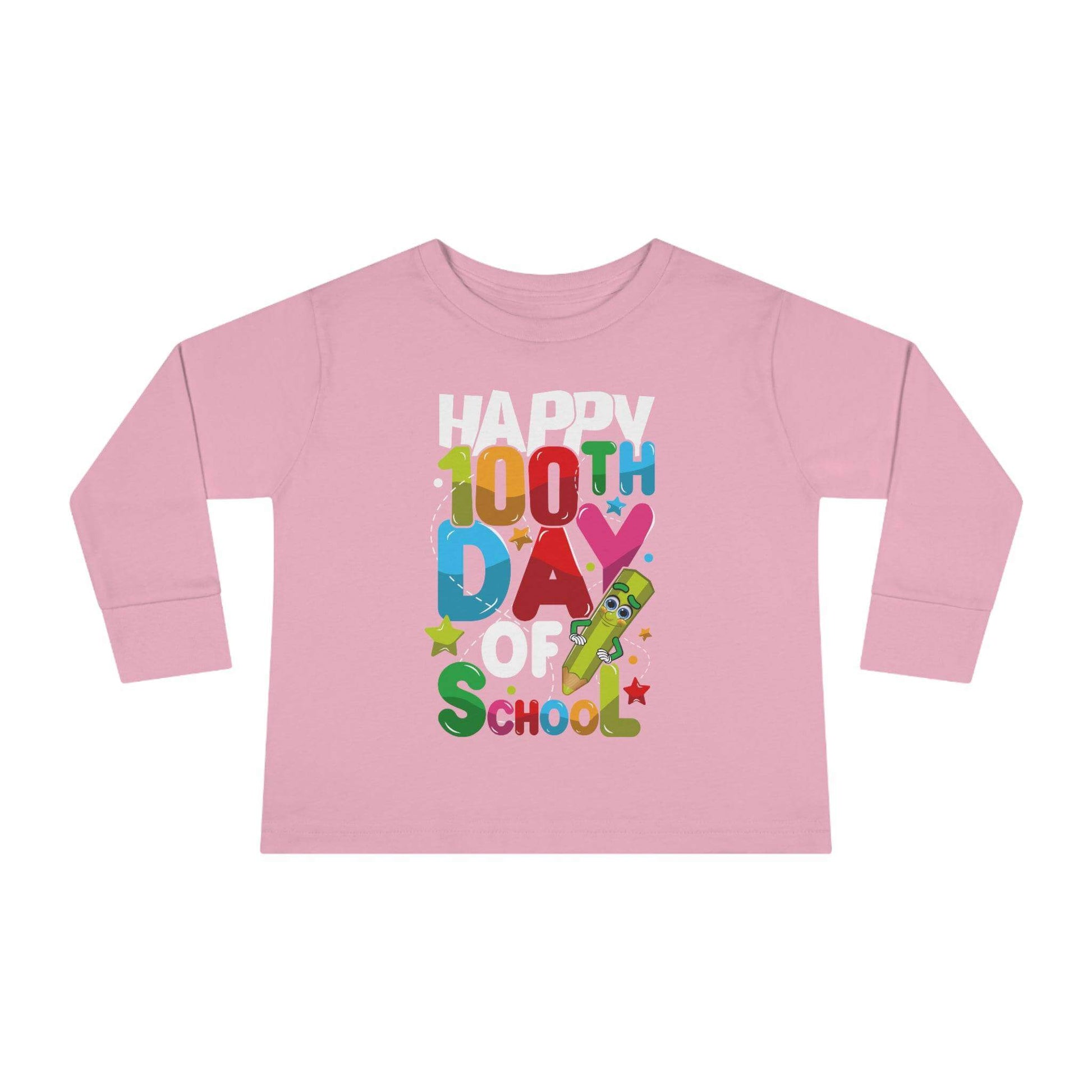 100th Day Of School, Toddler Long Sleeve Tee | Best Deals & Free Shipping | Best Deals & Free Shipping | Best Deals & Free Shipping, Brand63