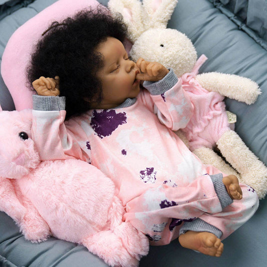 African American (6 pcs) Reborn Lifelike Baby-Doll Toy with Bottle, Brand63