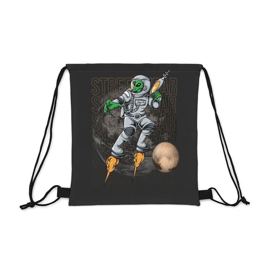 Alien Astronaut Drawstring Bag, Spacious Bag, Practical Backpack, Soft Sturdy Drawstring Backpack, Fun Gift for Birthday Holidays or Back | Best Deals & Free Shipping | Best Deals & Free Shipping | Best Deals & Free Shipping, Brand63