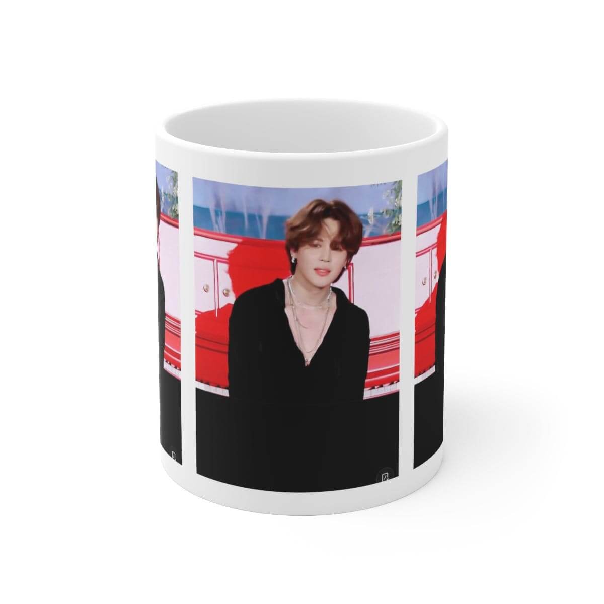 BTS JIMIN Coffee Mug - Red and Black, Brand63