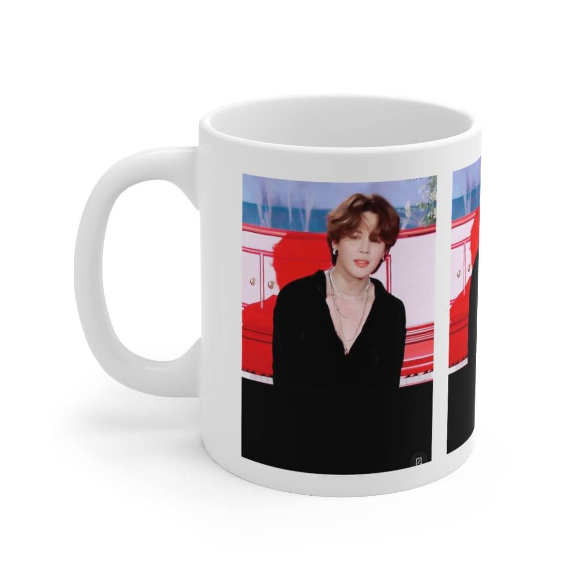 BTS JIMIN Coffee Mug - Red and Black, Brand63