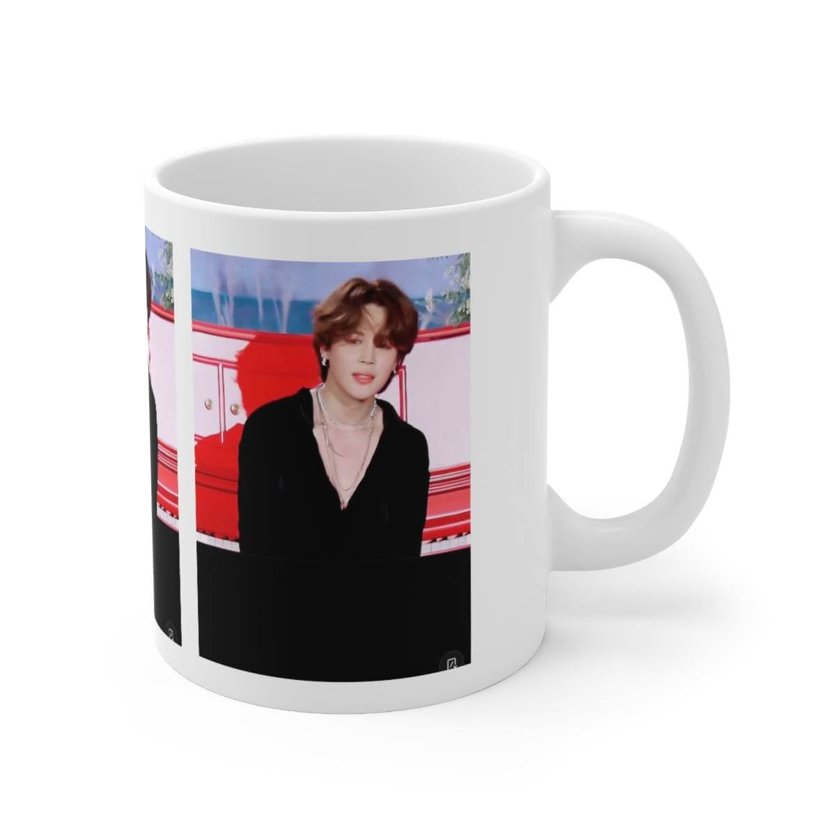 BTS JIMIN Coffee Mug - Red and Black, Brand63