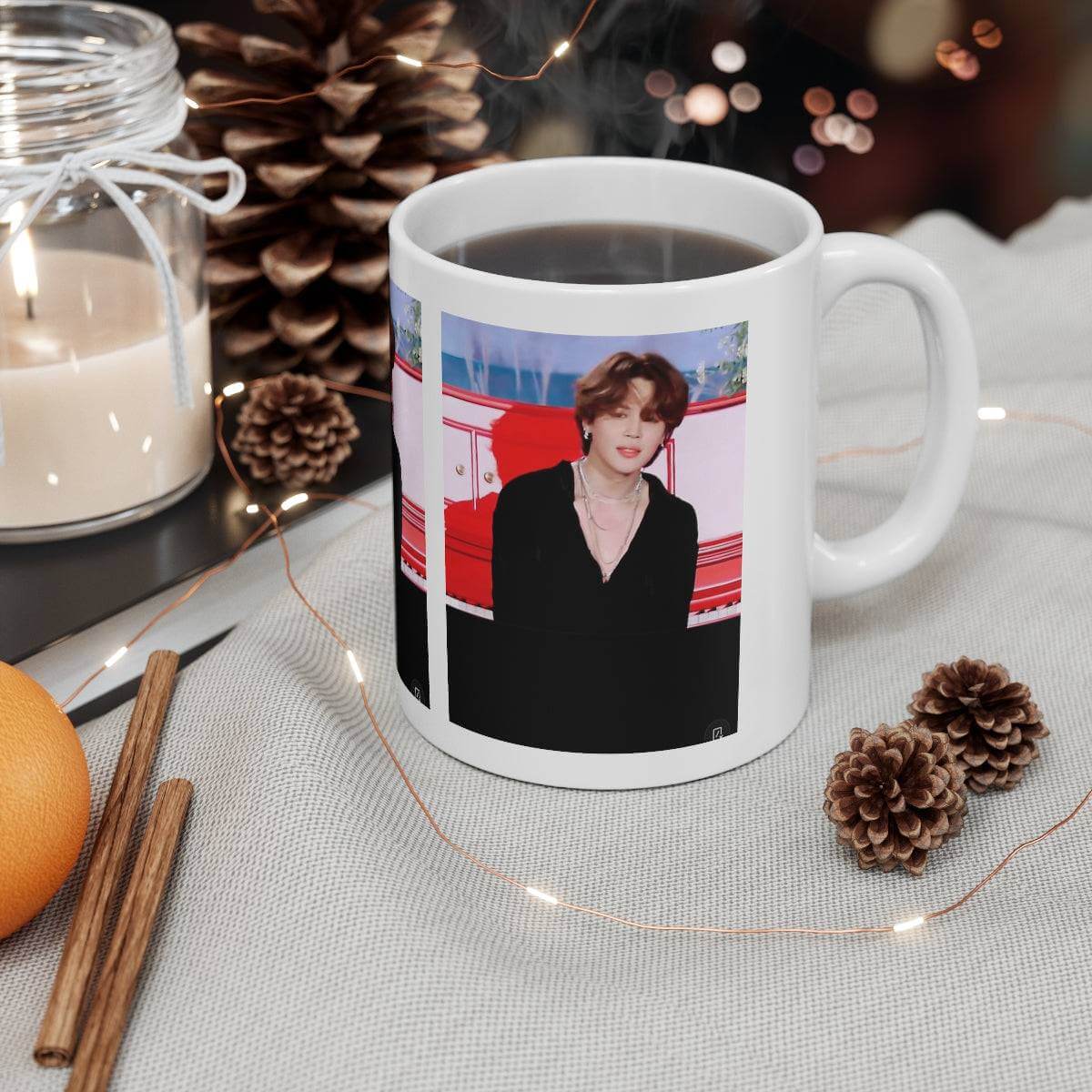 BTS JIMIN Coffee Mug - Red and Black, Brand63