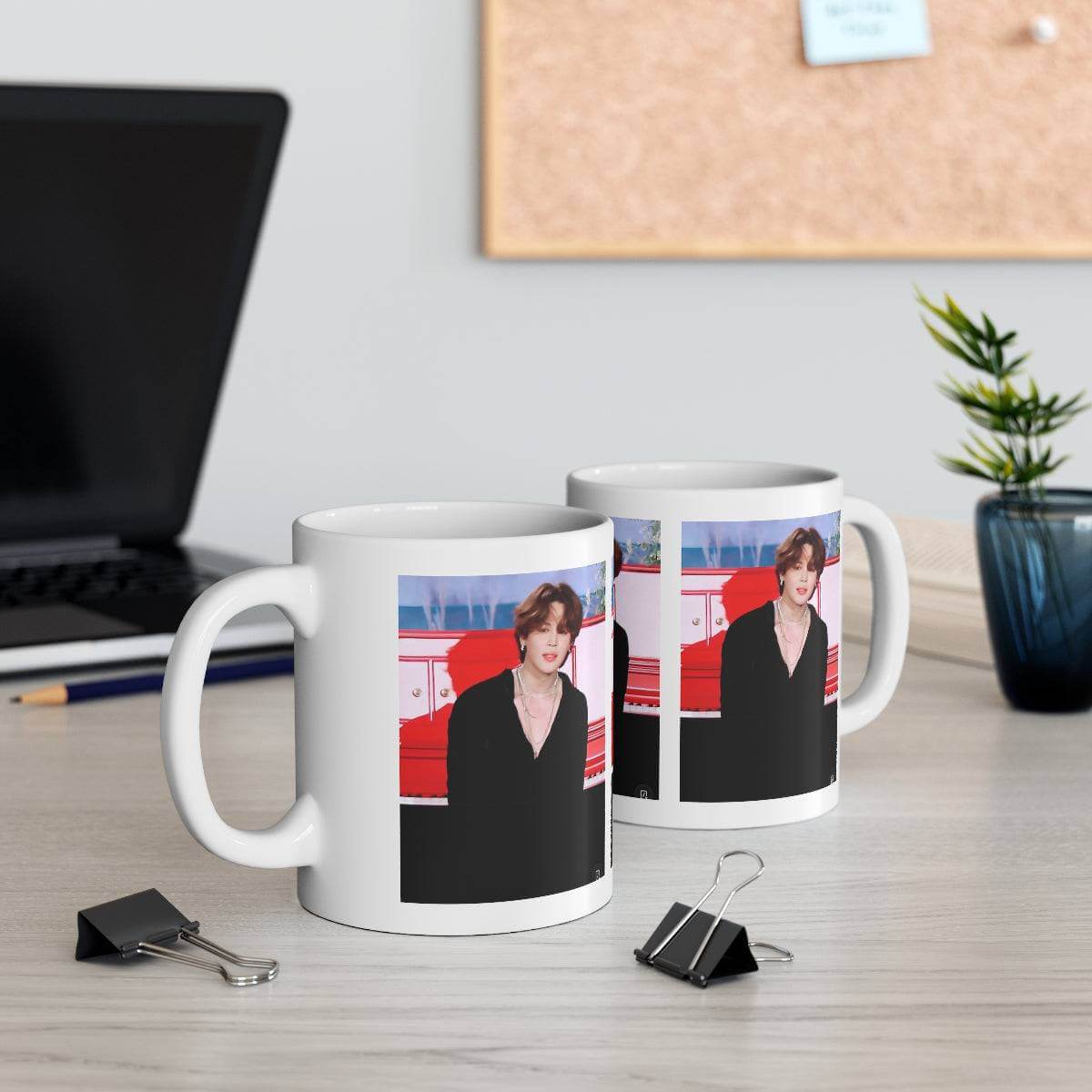 BTS JIMIN Coffee Mug - Red and Black, Brand63
