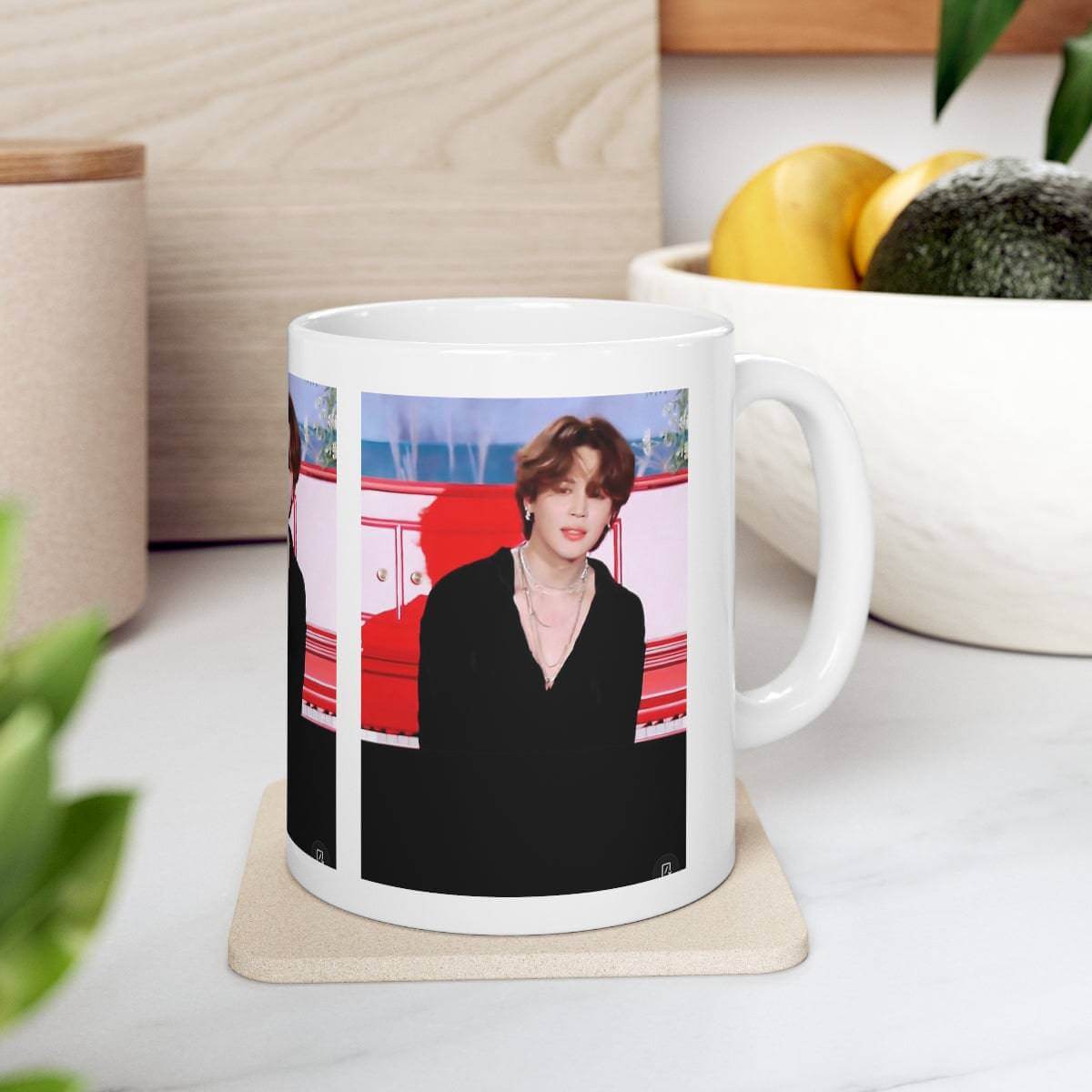 BTS JIMIN Coffee Mug - Red and Black, Brand63