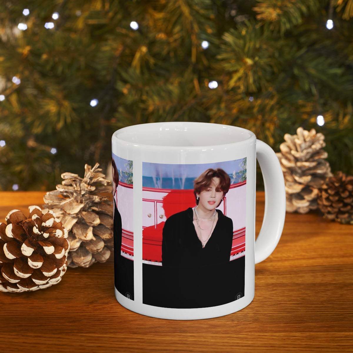 BTS JIMIN Coffee Mug - Red and Black, Brand63