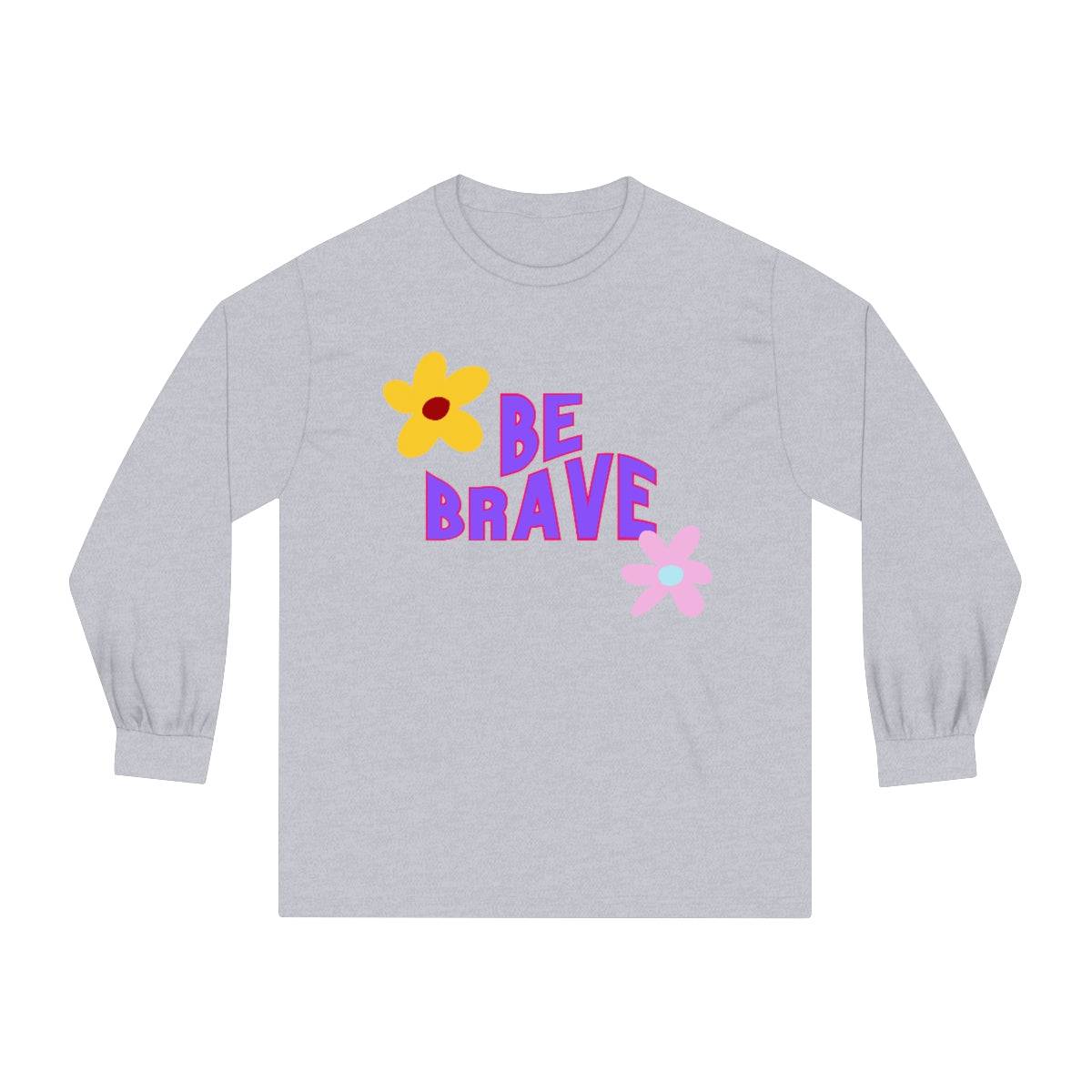 Be Brave Long-sleeve detailed graphic shirt, Brand63