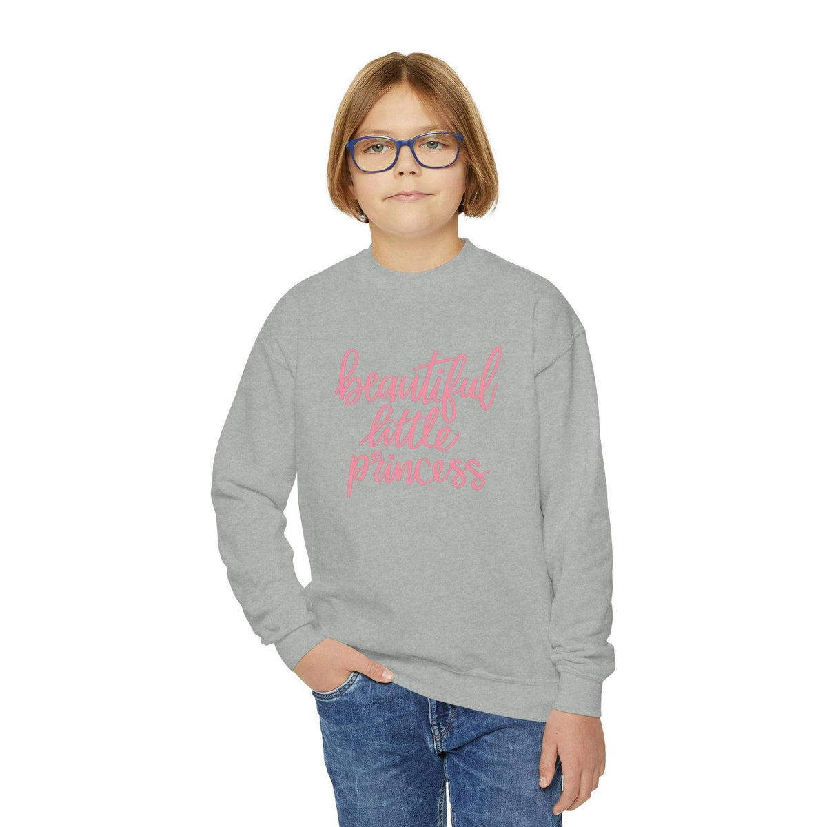 Beautiful Little Princess Youth Crewneck Sweatshirt, Brand63