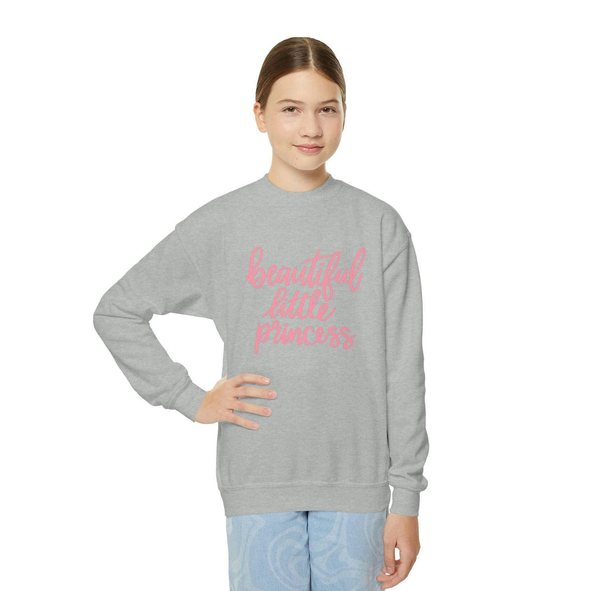 Beautiful Little Princess Youth Crewneck Sweatshirt, Brand63
