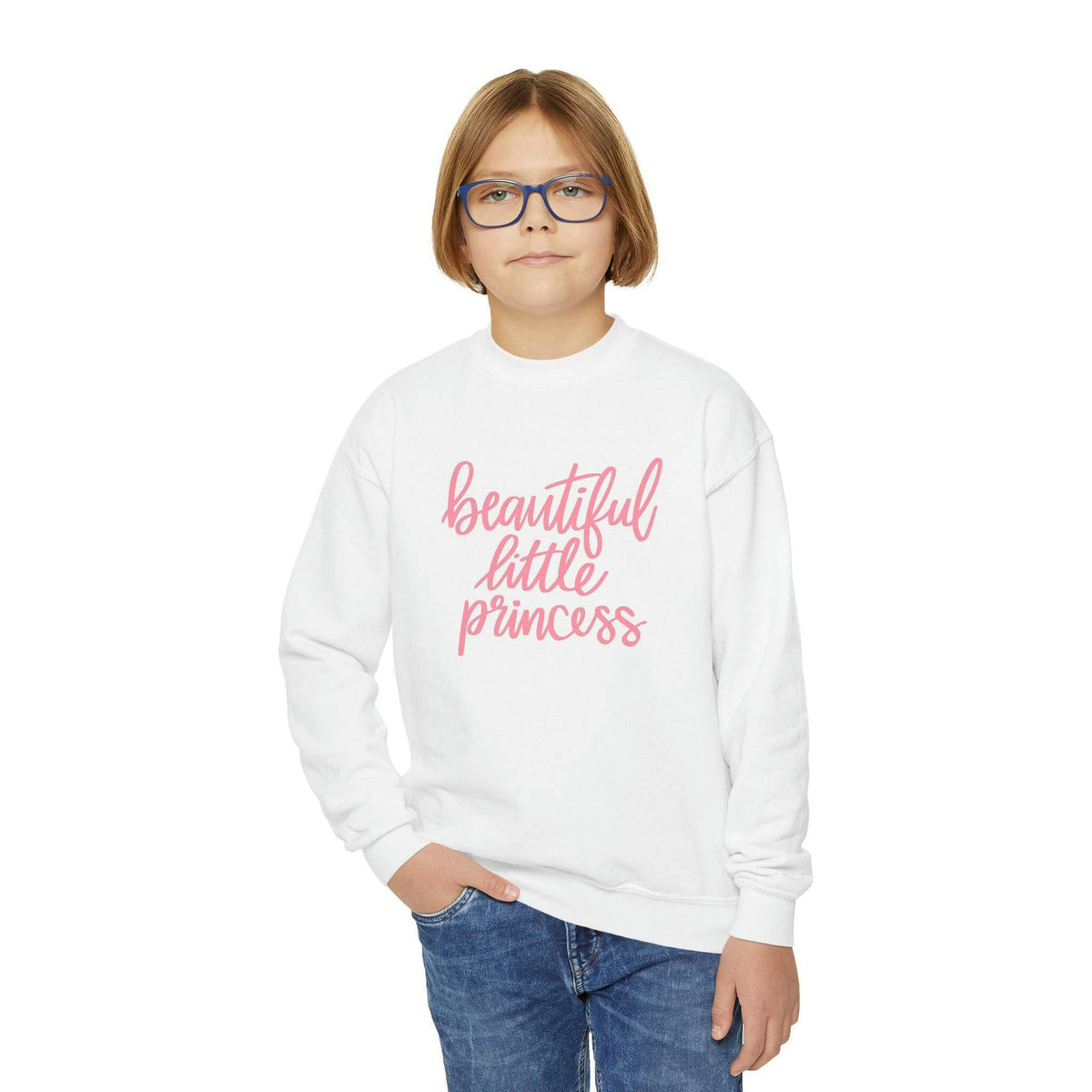 Beautiful Little Princess Youth Crewneck Sweatshirt, Brand63