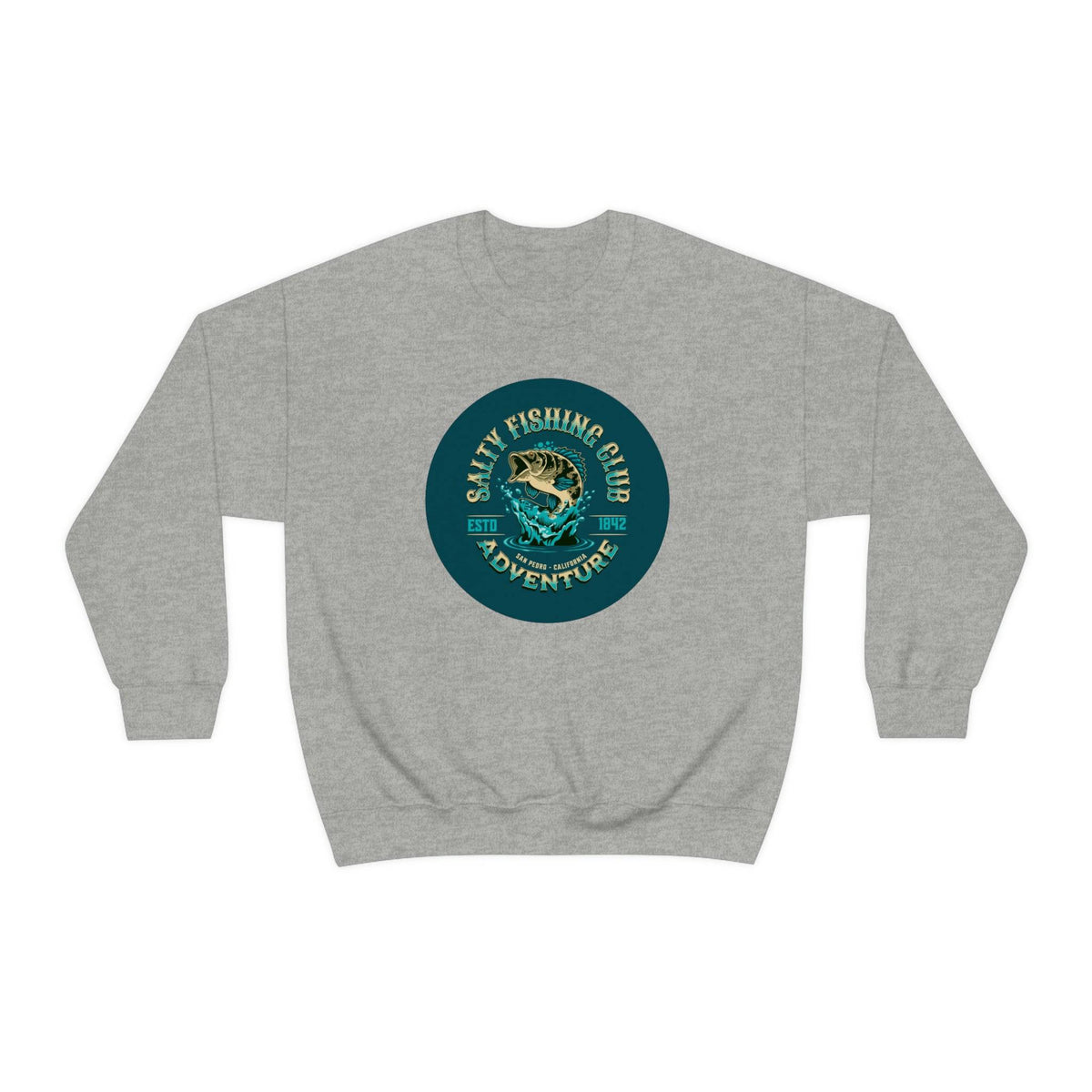 Bold Salty Fishing Club Adventure Crewneck Sweatshirt, Brand63