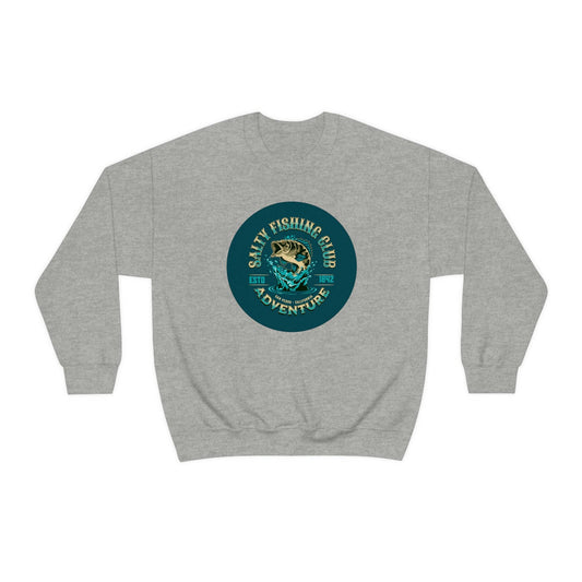 Bold Salty Fishing Club Adventure Crewneck Sweatshirt, Brand63