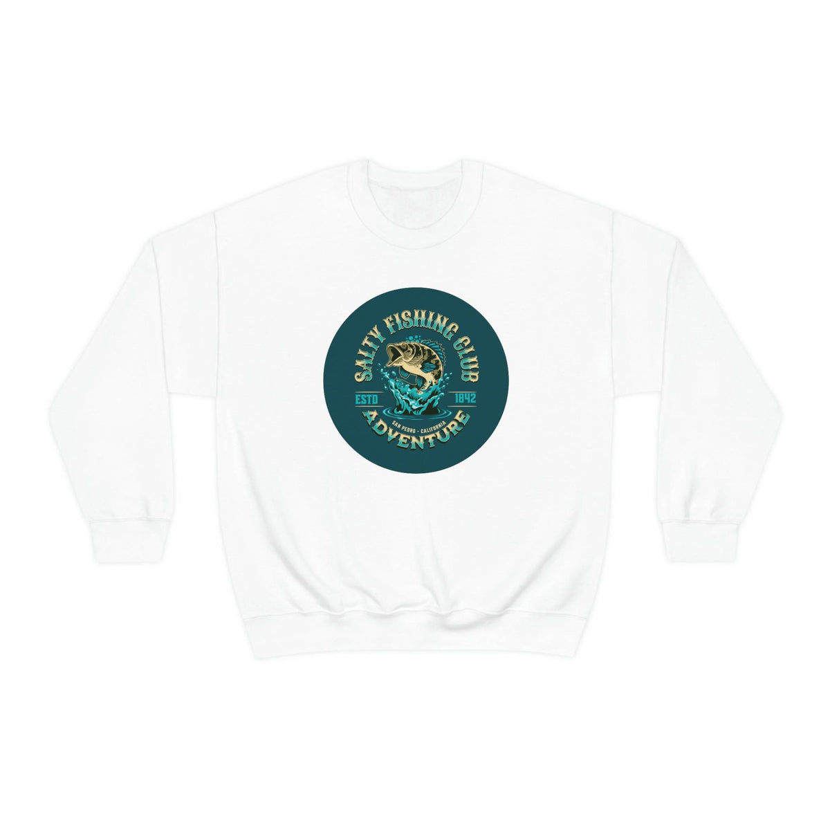 Bold Salty Fishing Club Adventure Crewneck Sweatshirt, Brand63