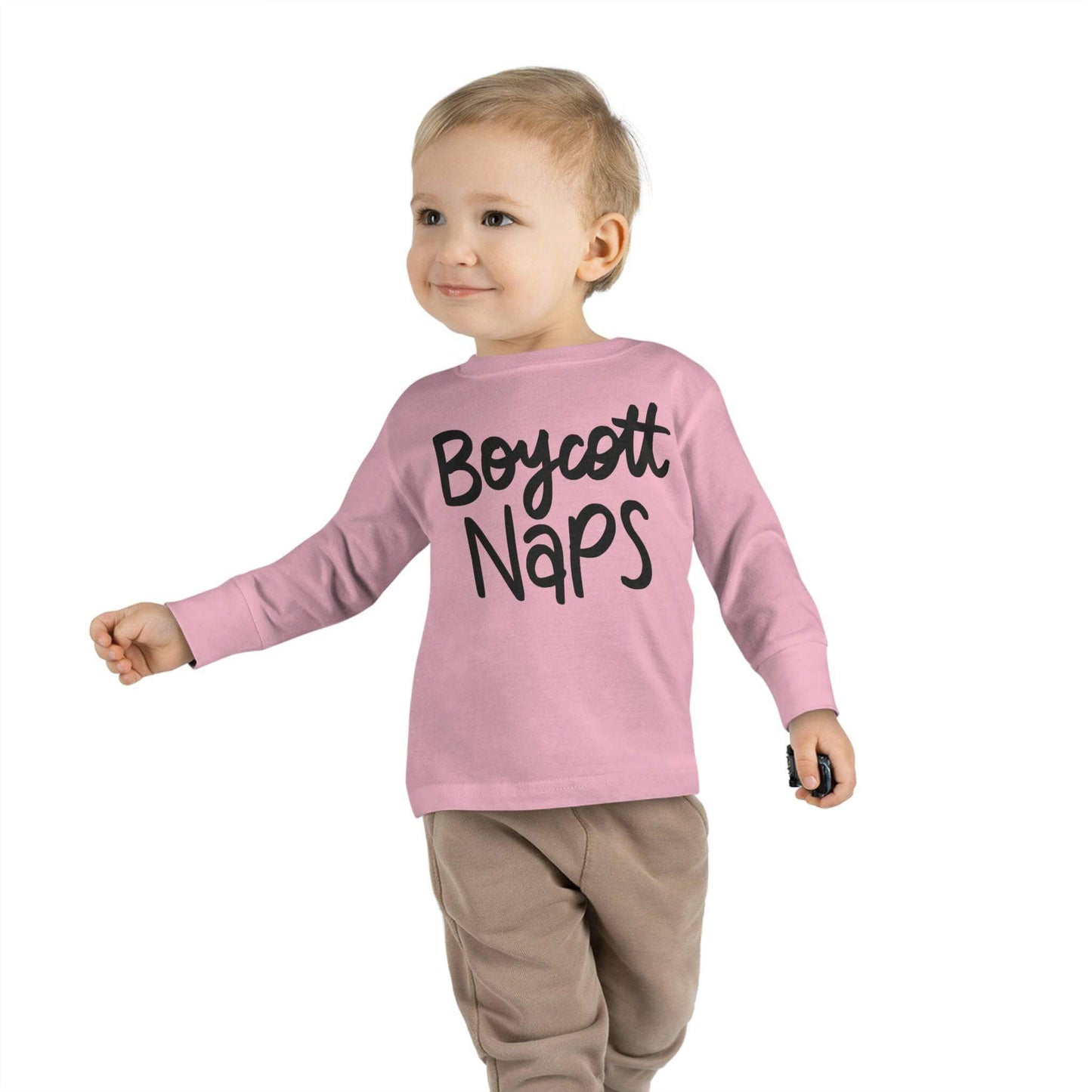 Boycott Naps! Toddler Long Sleeve Tee | Best Daycare Shirt ever, Brand63