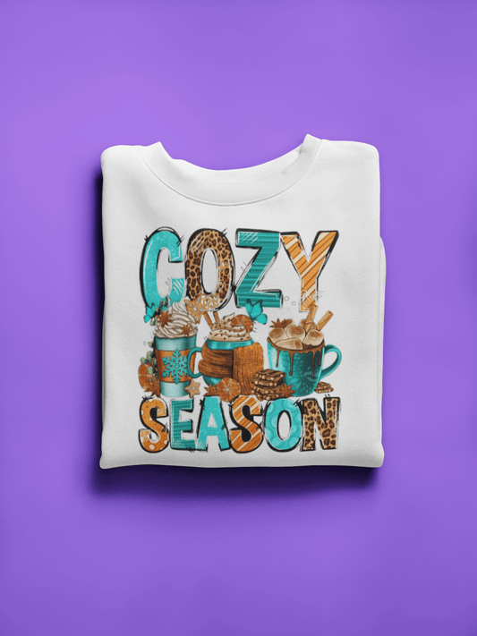 Cozy Season Graphic Sweatshirt for Women - Let's Cozy Up, Brand63