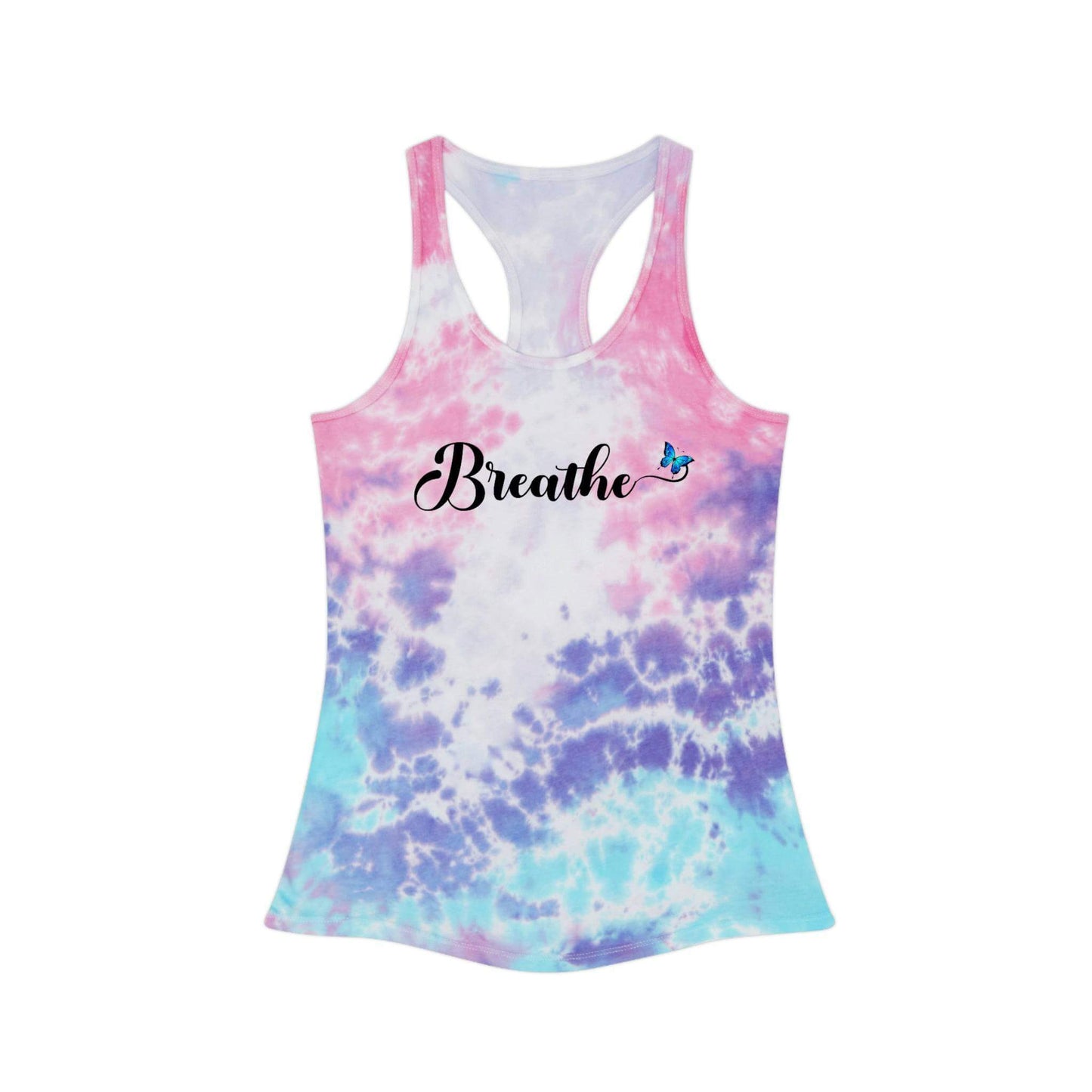EXCLUSIVE Self-Care "Breathe" Tie Dye Racer-Back Tank Top, Brand63