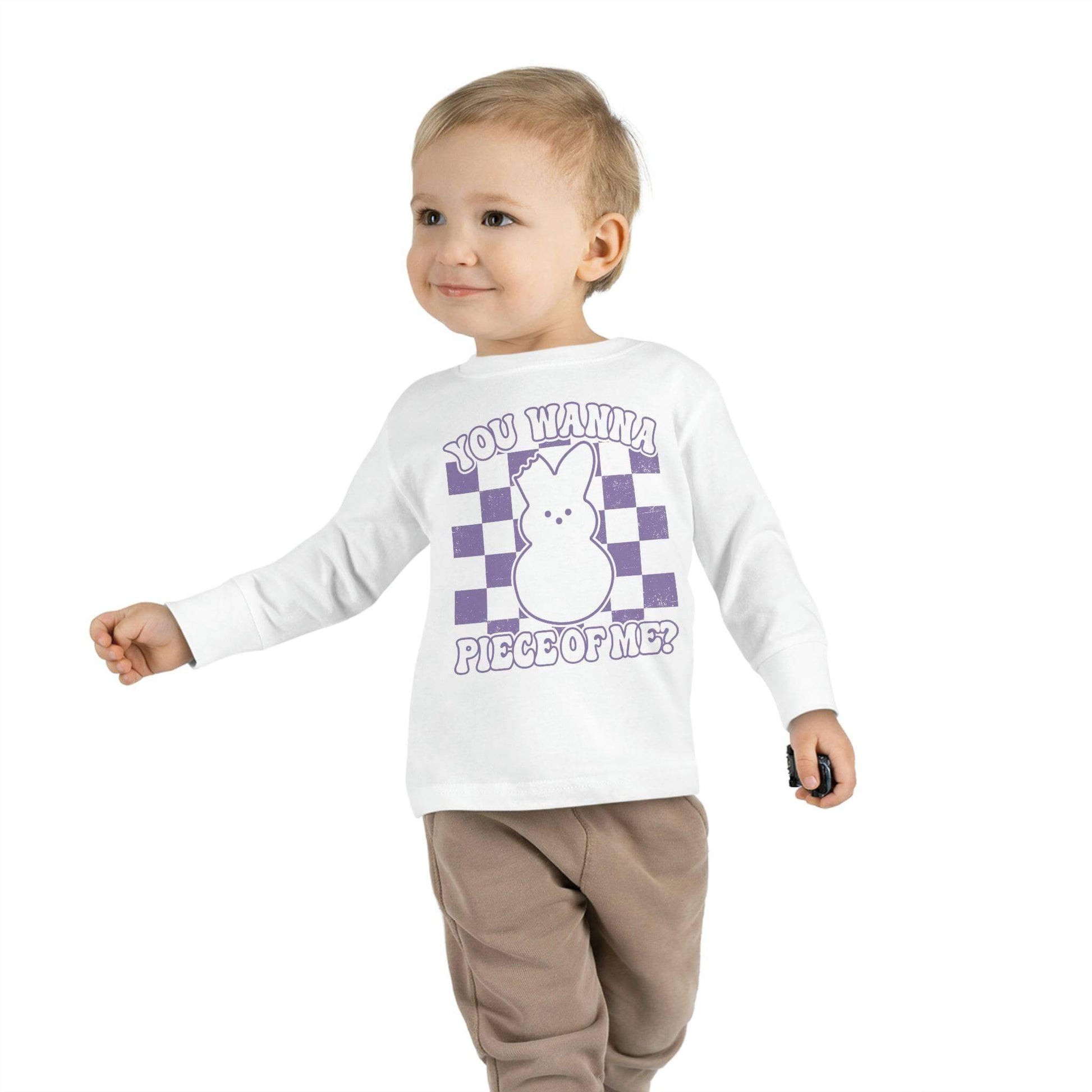 Easter Peeps, Toddler Long Sleeve Tee (PURPLE PEEPS), Brand63