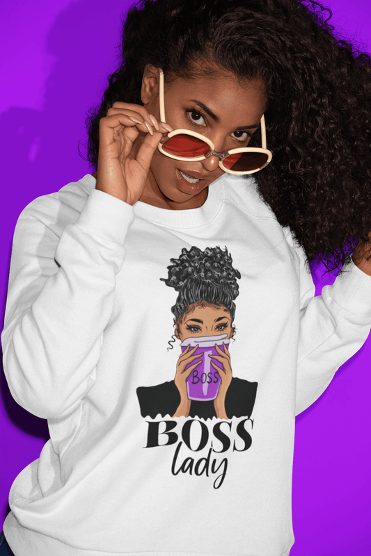Empowering "BOSS LADY" Sweatshirt for Women - Spread Positivity and Radiate Confidence, Brand63