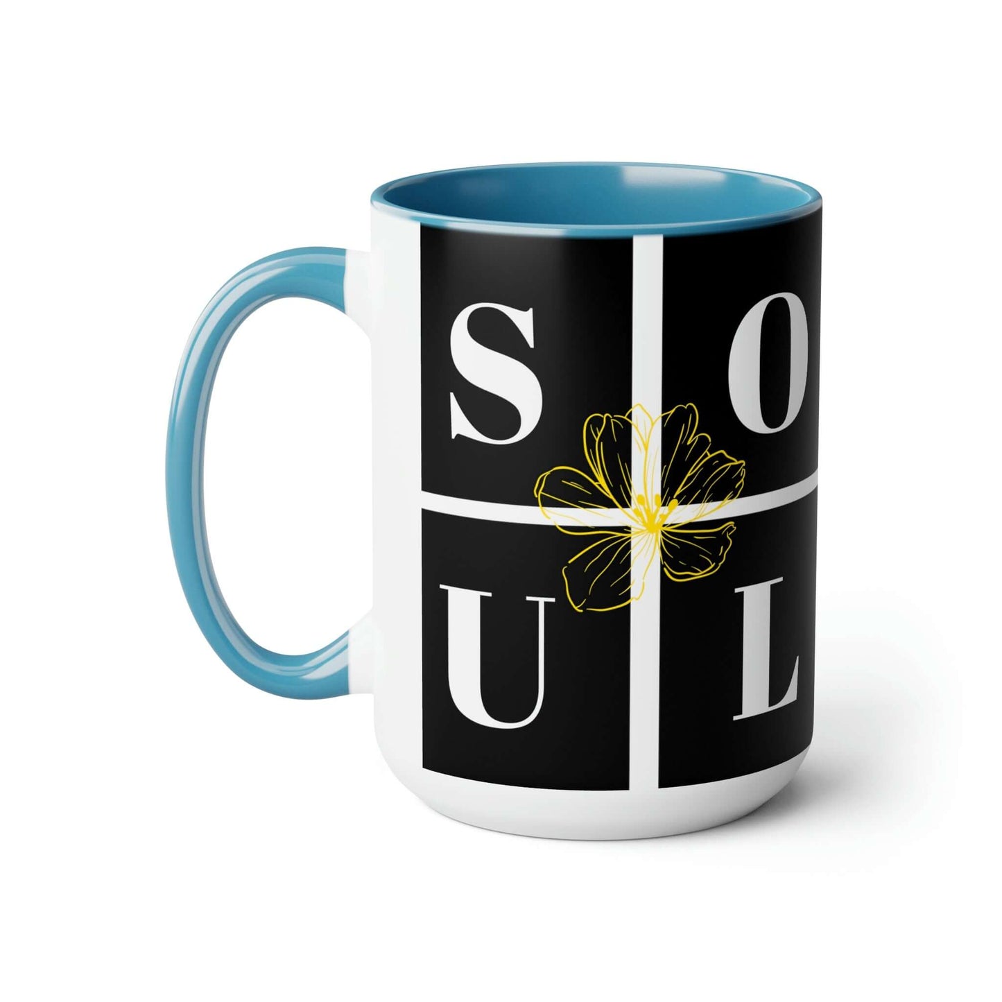 Exclusive "SOUL MATE" Coffee Mugs, 15oz - Two Tone, Brand63