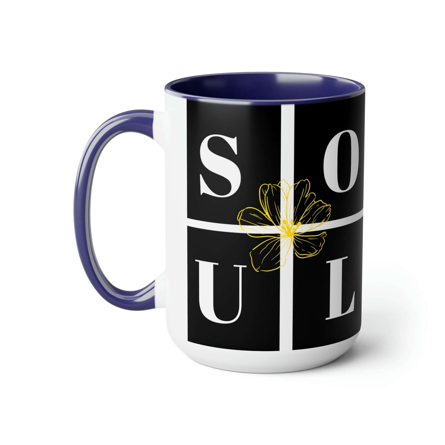Exclusive "SOUL MATE" Coffee Mugs, 15oz - Two Tone, Brand63
