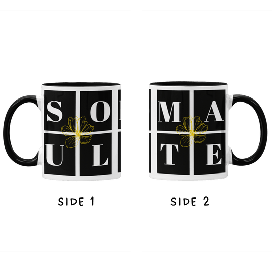 Exclusive "SOUL MATE" Coffee Mugs, 15oz - Two Tone, Brand63