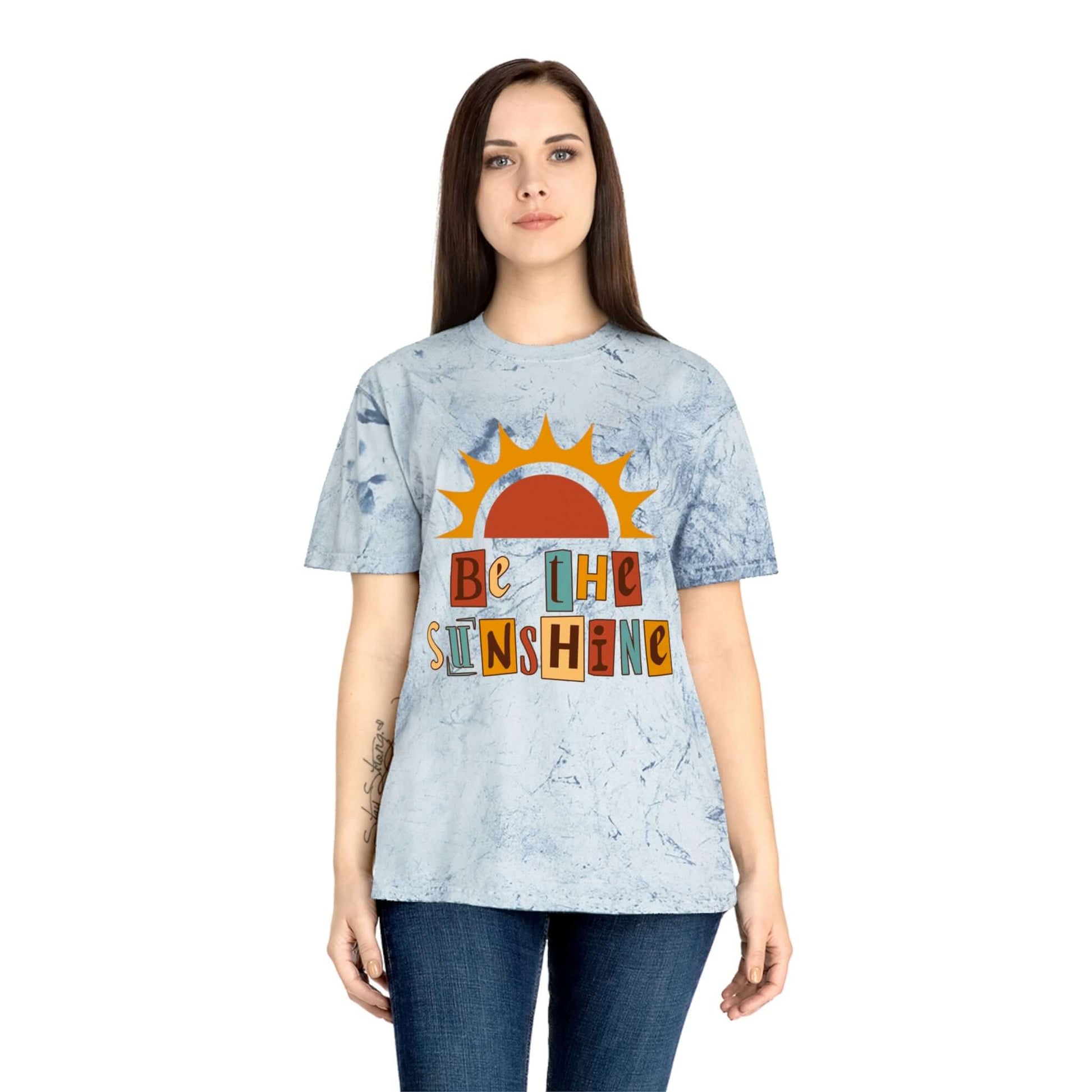 Exclusive Sunshine Color Blast T-Shirt | Front & Back Design, Brand63