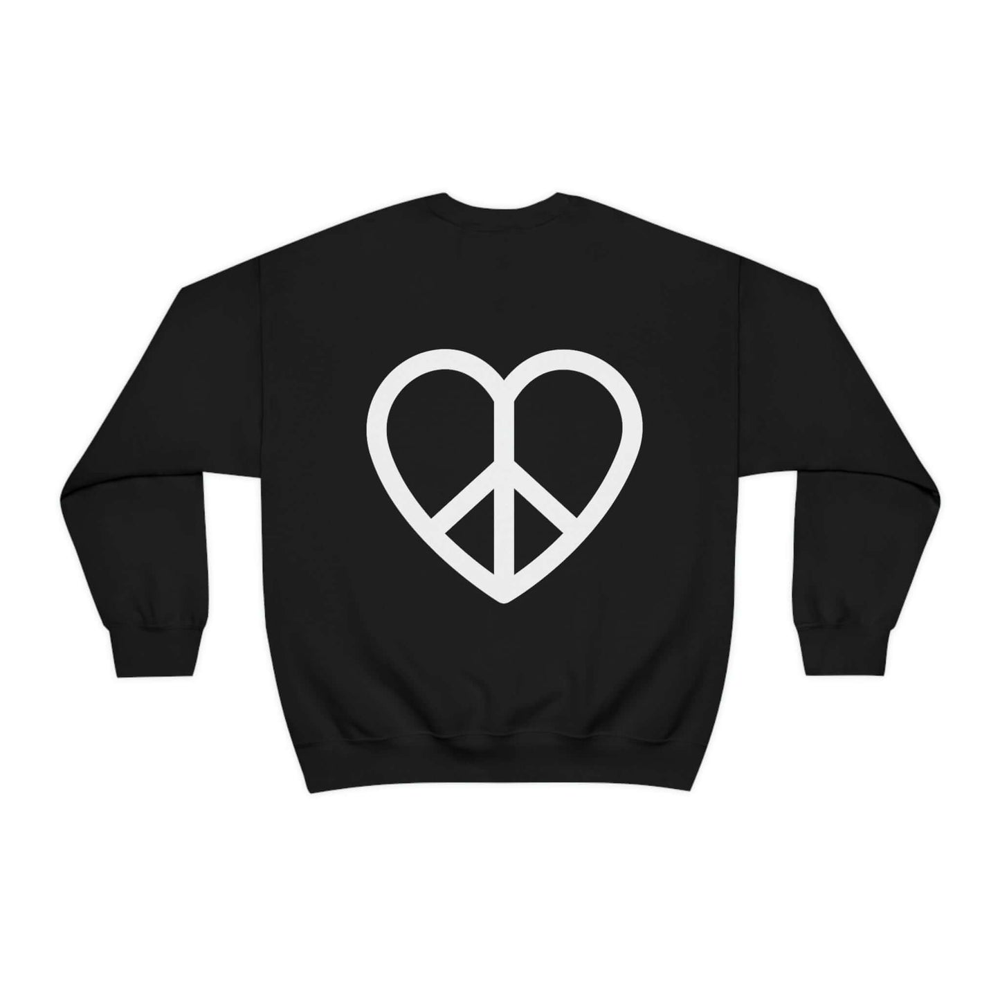 "Identify as Human" Unisex Crewneck Sweatshirt | Front & Back Design | Peace Heart Symbol | Best Deals & Free Shipping | Best Deals & Free Shipping | Best Deals & Free Shipping, Brand63