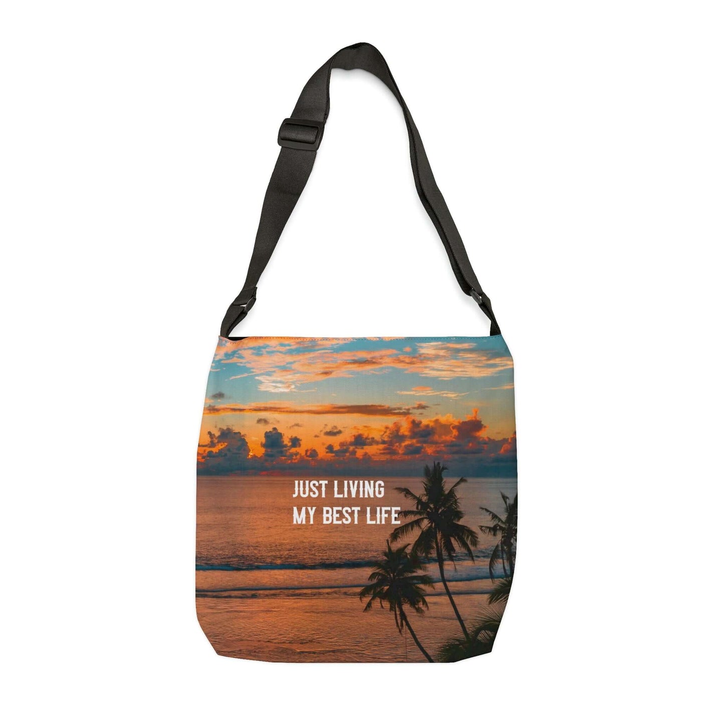 Living My Best Life Tote | Messenger Bag, Cross Body Bag, Beach Tote, Pool Tote, Brand63