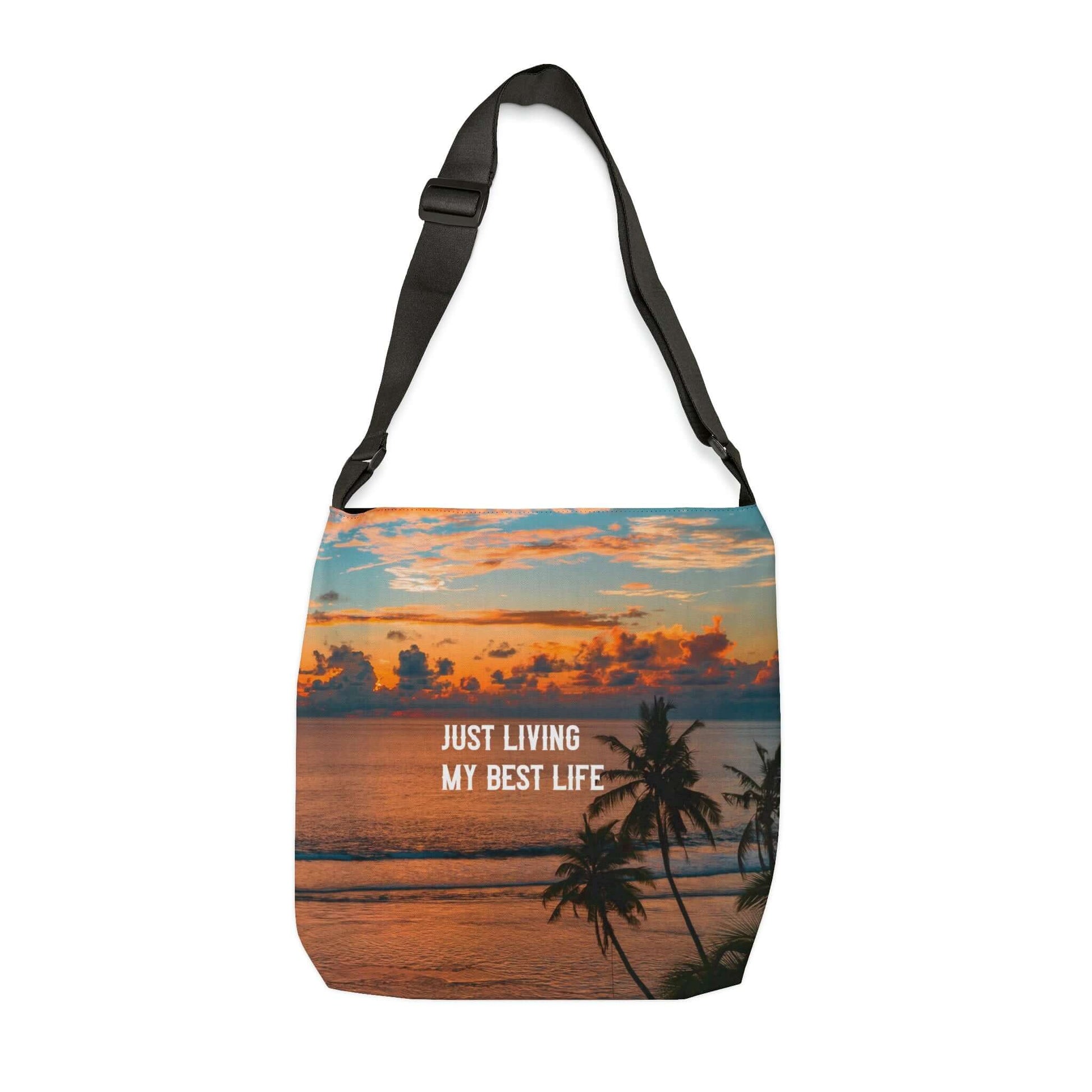 Living My Best Life Tote | Messenger Bag, Cross Body Bag, Beach Tote, Pool Tote, Brand63