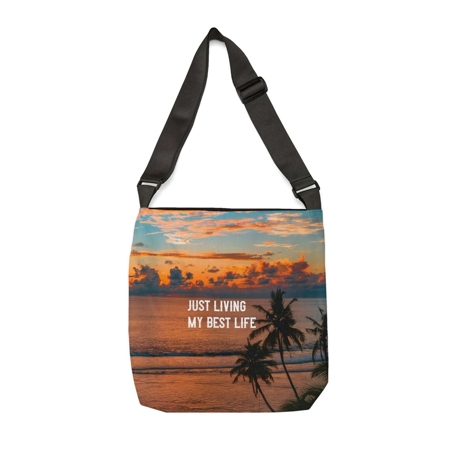 Living My Best Life Tote | Messenger Bag, Cross Body Bag, Beach Tote, Pool Tote, Brand63