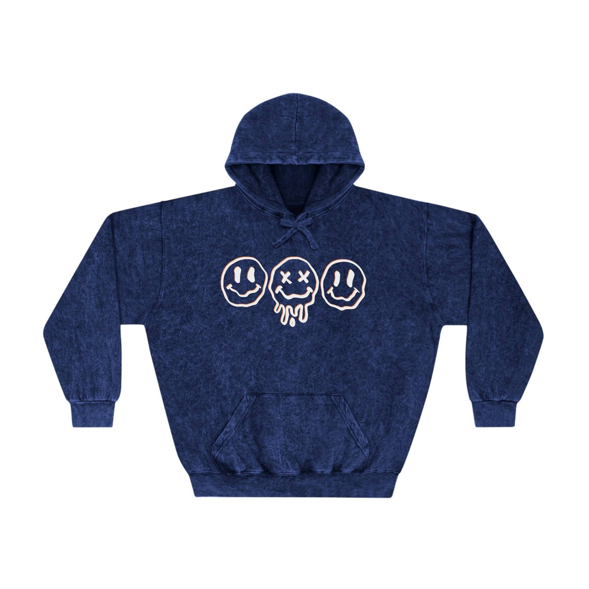 Melting Smiley-Face Emjoi's Mineral Wash Hoodie (Exclusive to Brand63), Brand63