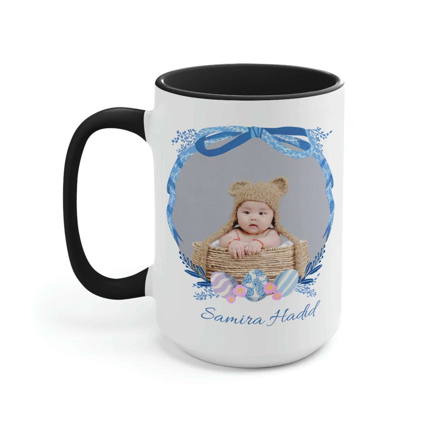 Personalized Photo Easter coffee mug, Name & Picture Personalized gift for Easter, Easter gift for Grandma, Easter basket stuffers, Baby cup, Brand63
