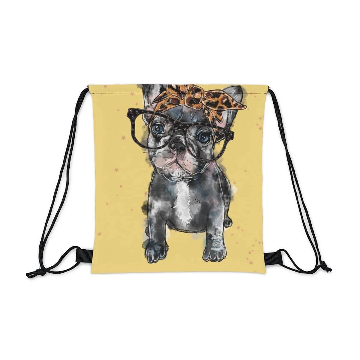 Pug Dog Drawstring Bag, Spacious Bag, Practical Backpack, Soft Sturdy Drawstring Backpack, Fun Gift for Birthday Holidays or Back To School, Brand63