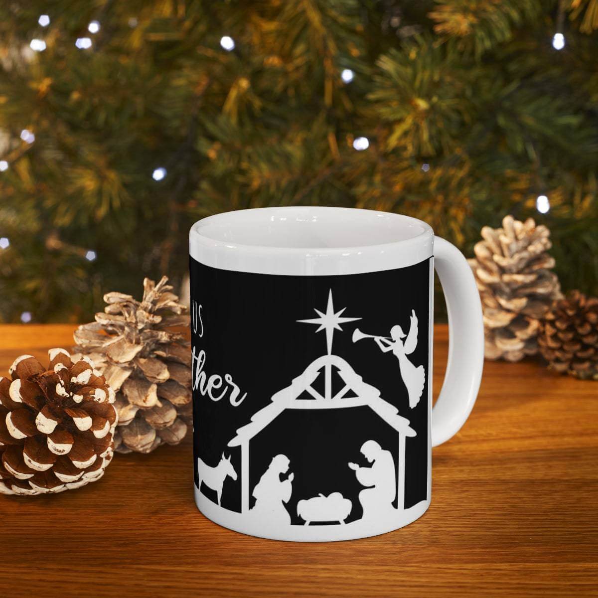 SALE Ceramic Mug - Christmas Nativity Scene Mug, coffee, coffee lover, wedding gift, Christmas Gift, Holiday Gift, Birthday gift, Tea Mug, Brand63