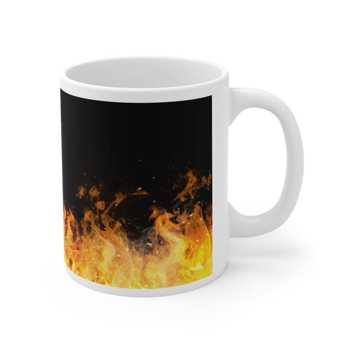 SALE Ceramic Mug - ON FIRE Mug, coffee, coffee lover, drinking cup, wedding gift, Christmas Gift, Holiday Gift, Birthday gift, Tea Mug, Brand63