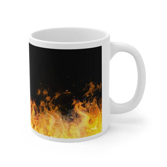 SALE Ceramic Mug - ON FIRE Mug, coffee, coffee lover, drinking cup, wedding gift, Christmas Gift, Holiday Gift, Birthday gift, Tea Mug, Brand63