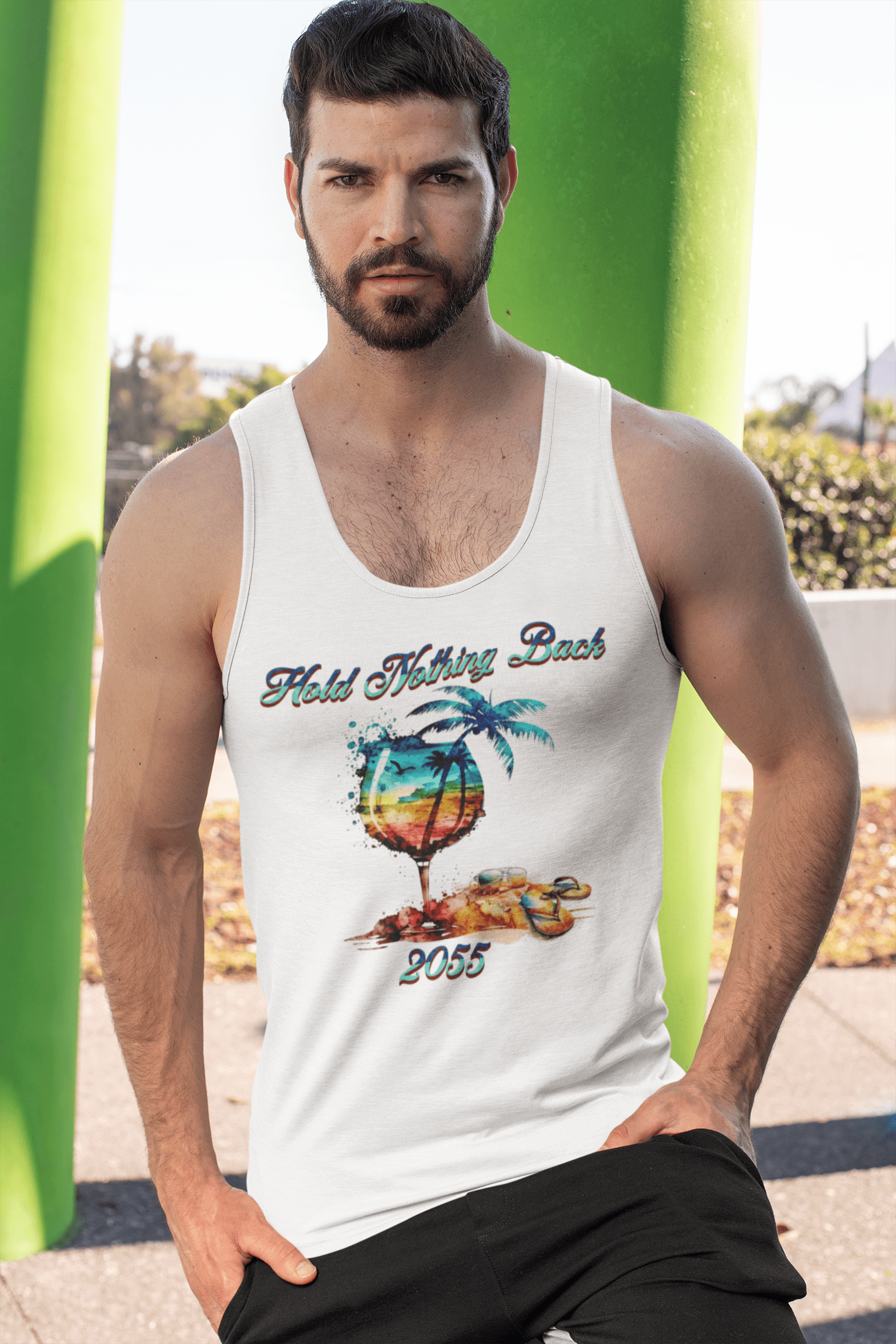 The Best Sangria Bianco Sunset Jersey Tank top, Brand63