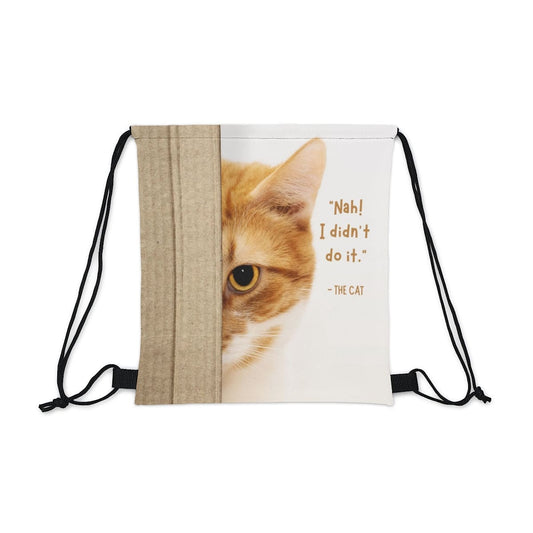 Truthful Cat Drawstring Bag, Spacious Backpack, Soft Sturdy Drawstring Backpack, Fun Gift for Birthday Holidays or Back To School, Brand63