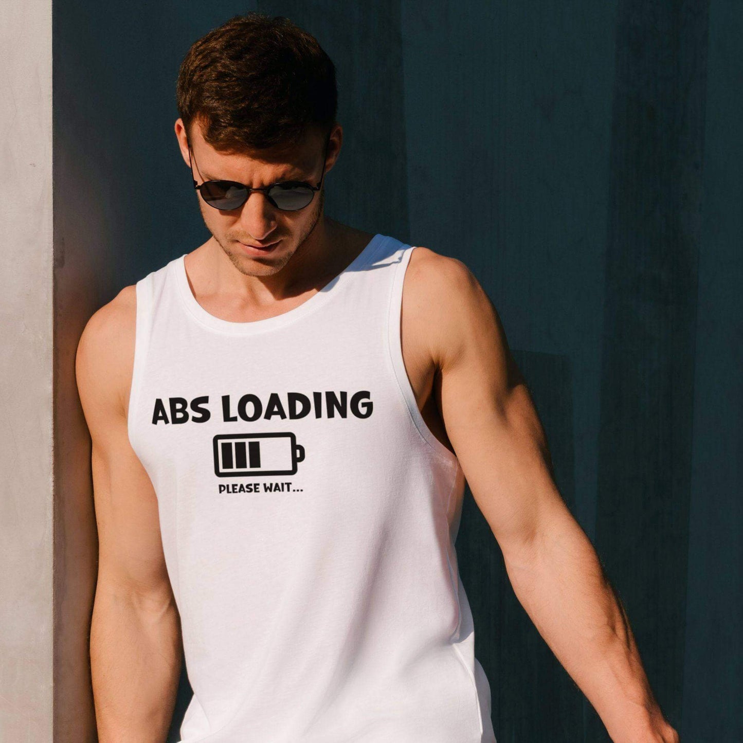 WORKOUT GEAR, "ABS LOADING" GRAPHIC TANK TOP, Brand63