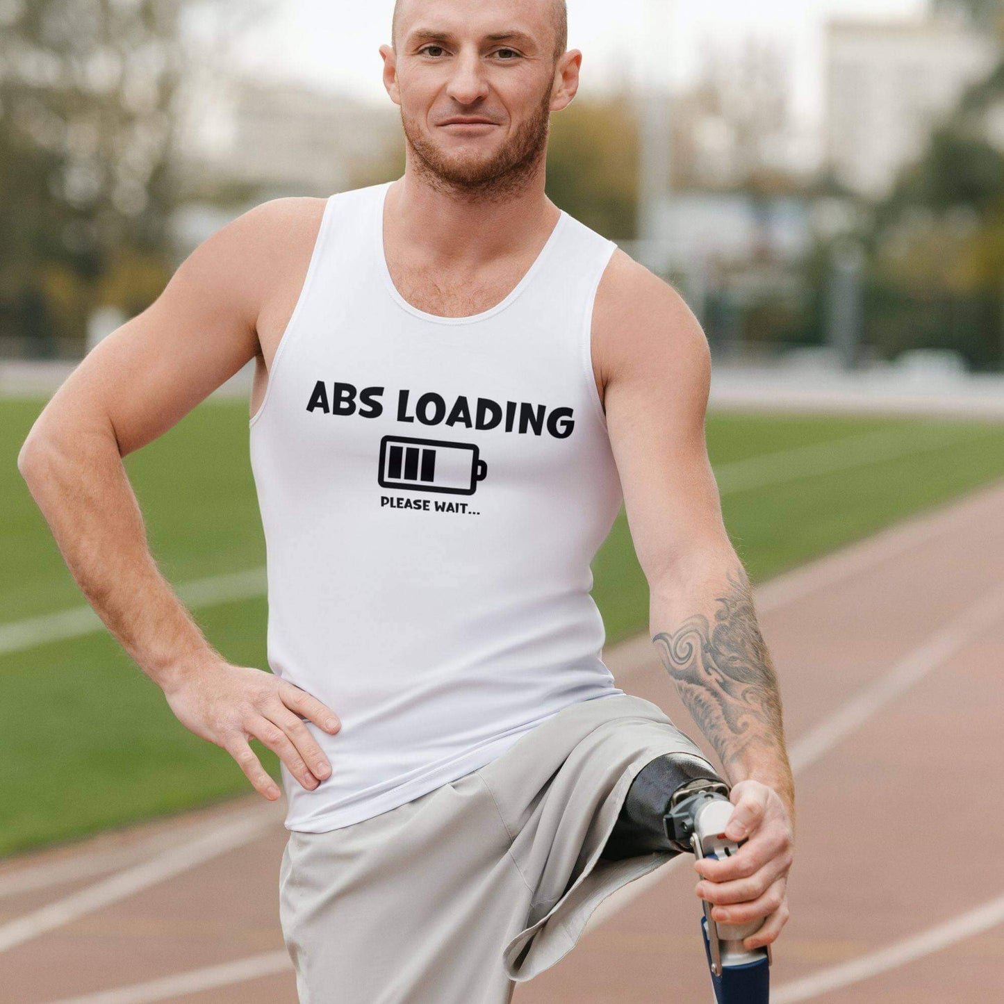 WORKOUT GEAR, "ABS LOADING" GRAPHIC TANK TOP, Brand63